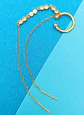 Pendiente earcuff Lianas plata fina S925 chapados En Oro 18k fake piercing - Miniatura 2