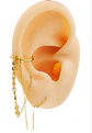 Pendiente earcuff Lianas plata fina S925 chapados En Oro 18k fake piercing - Miniatura 1
