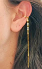 Pendiente earcuff Lianas plata fina S925 chapados En Oro 18k fake piercing - Miniatura 3