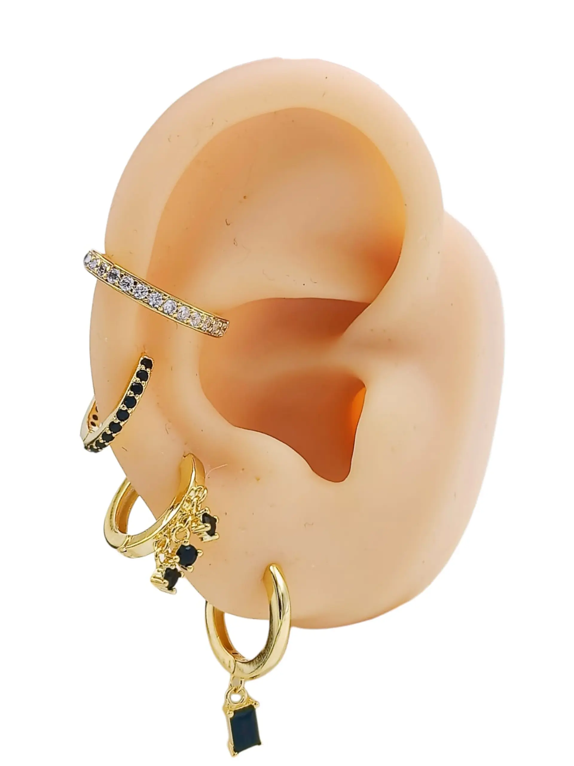 Set Conjunto Huggies modelo Sirius chapados En Oro 18k 1