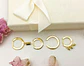 Set Conjunto Huggies modelo Sirius chapados En Oro 18k - Miniatura 3