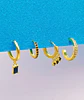 Set Conjunto Huggies modelo Sirius chapados En Oro 18k - Miniatura 7