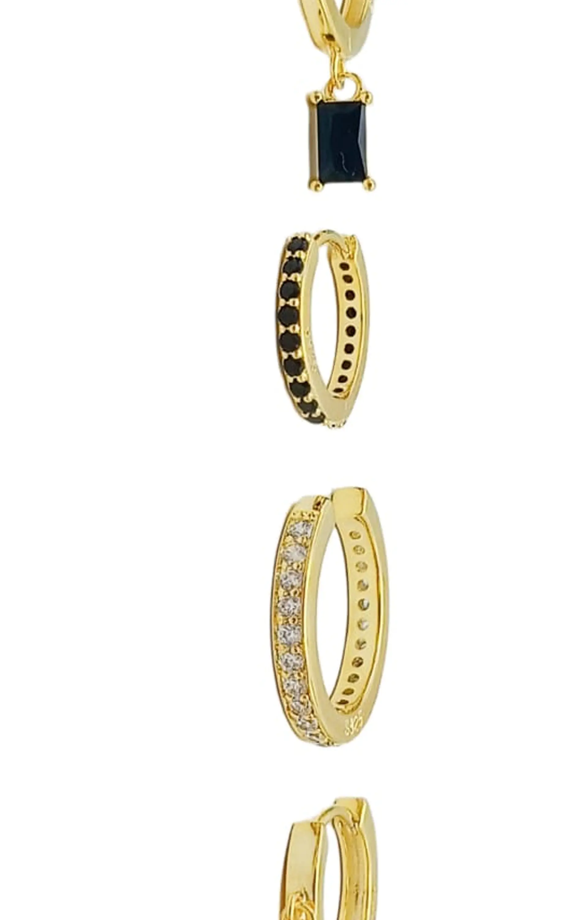 Set Conjunto Huggies modelo Sirius chapados En Oro 18k 4