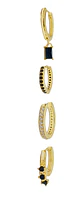 Set Conjunto Huggies modelo Sirius chapados En Oro 18k - Miniatura 4