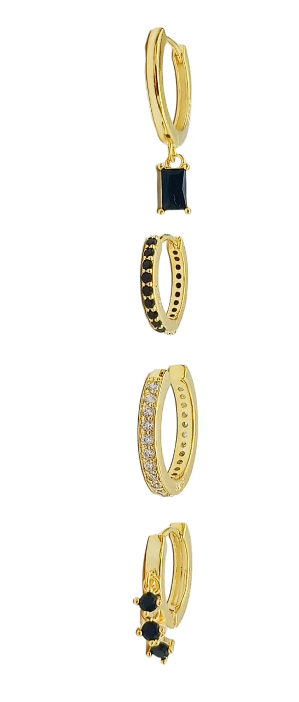 Set Conjunto Huggies modelo Sirius chapados En Oro 18k 4
