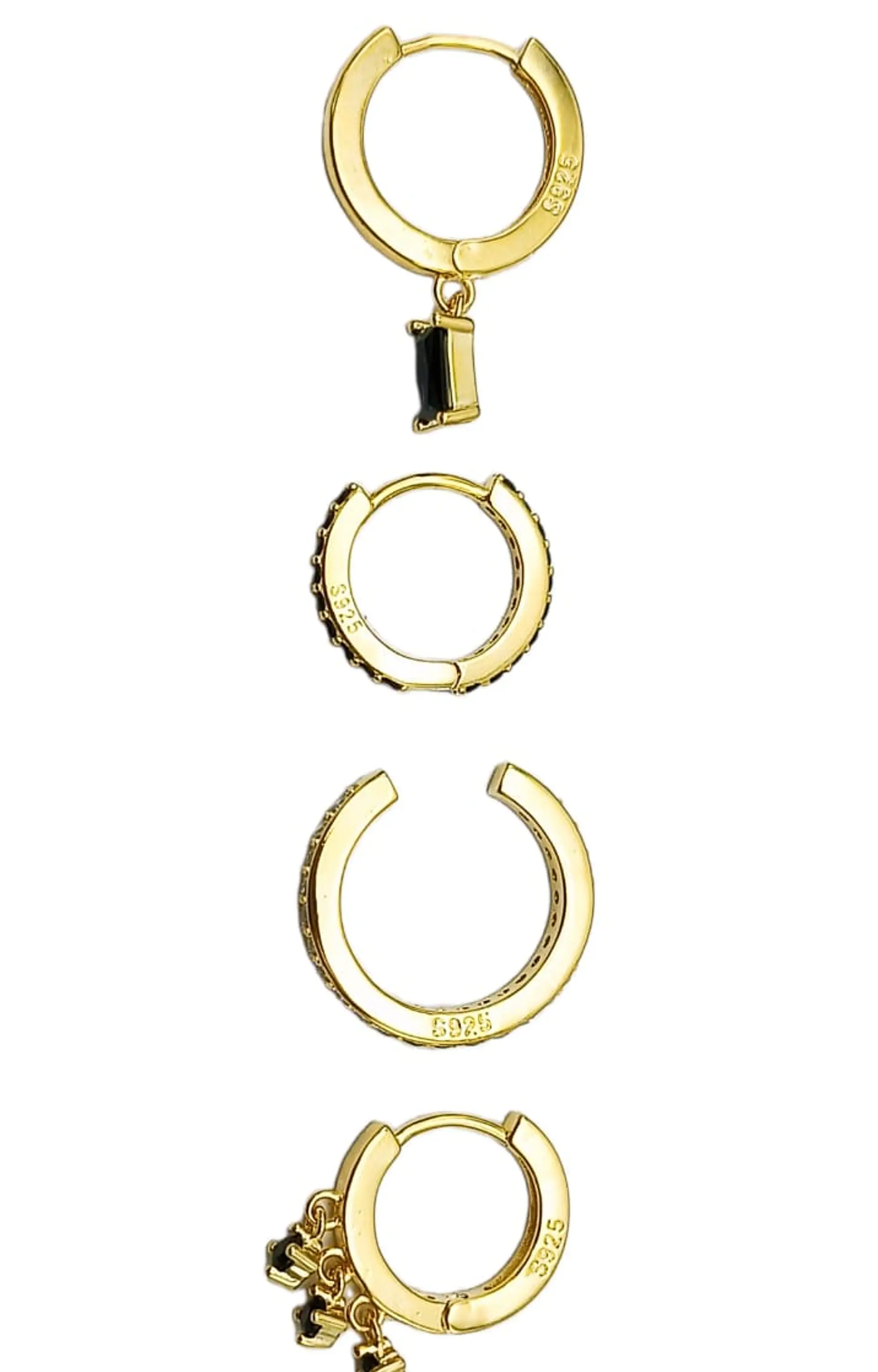 Set Conjunto Huggies modelo Sirius chapados En Oro 18k 8