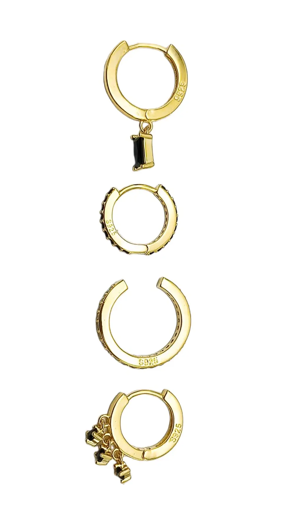 Set Conjunto Huggies modelo Sirius chapados En Oro 18k 8