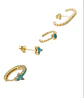 Set Conjunto Huggies modelo Aquarius chapados En Oro 18kl - Miniatura 4