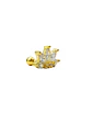 Aro Piercing Corona Helix Flat Plata 925 Chapada En Oro 18k - Miniatura 4