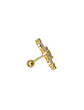 Aro Piercing Corona Helix Flat Plata 925 Chapada En Oro 18k - Miniatura 7
