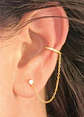 Aro Earcuff Punto De Luz Modelo Atenea Plata fina ley S925 bañada En Oro 18kl - Miniatura 5