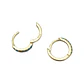 Argollas 6mm modelo Whale Turquesa Plata fina ley S925 Chapada Oro 18k - Miniatura 4