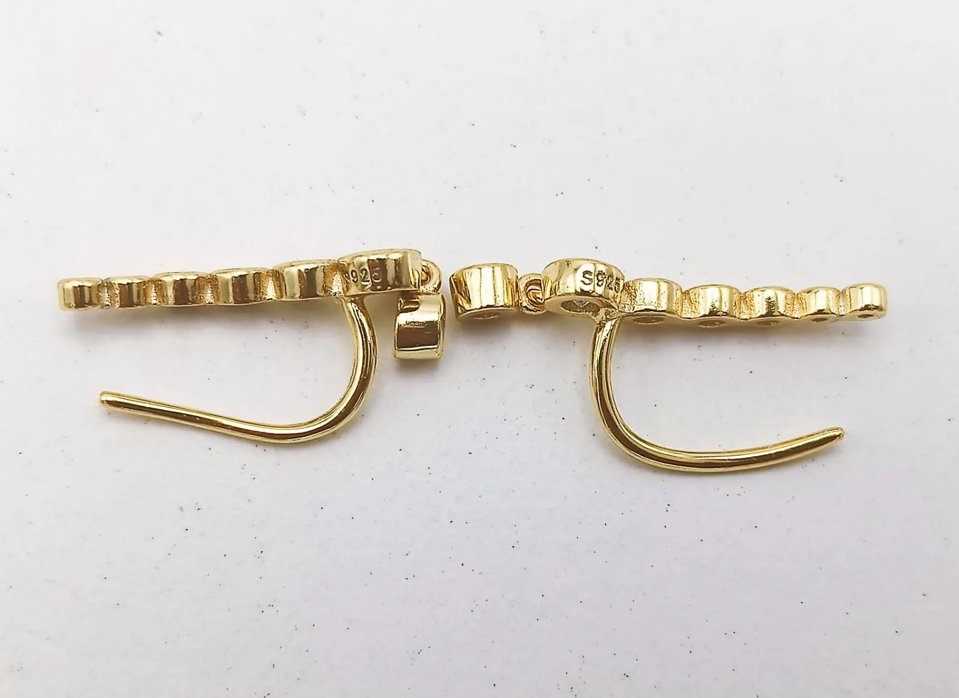 Aros Trepadores modelo Constelación Plata S925 Chapado En Oro 18k 6