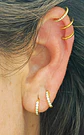 Aro Earcuff Triple Sin Perforación Plata 925 Chapado En Oro - Miniatura 4