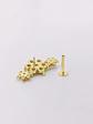 Piercing Labret modelo Elvira Plata S925 Trepador Chapado En Oro 18k  - Miniatura 8