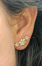 Piercing Labret modelo Elvira Plata S925 Trepador Chapado En Oro 18k  - Miniatura 10