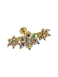 Piercing Labret modelo Elvira Plata S925 Trepador Chapado En Oro 18k  - Miniatura 1