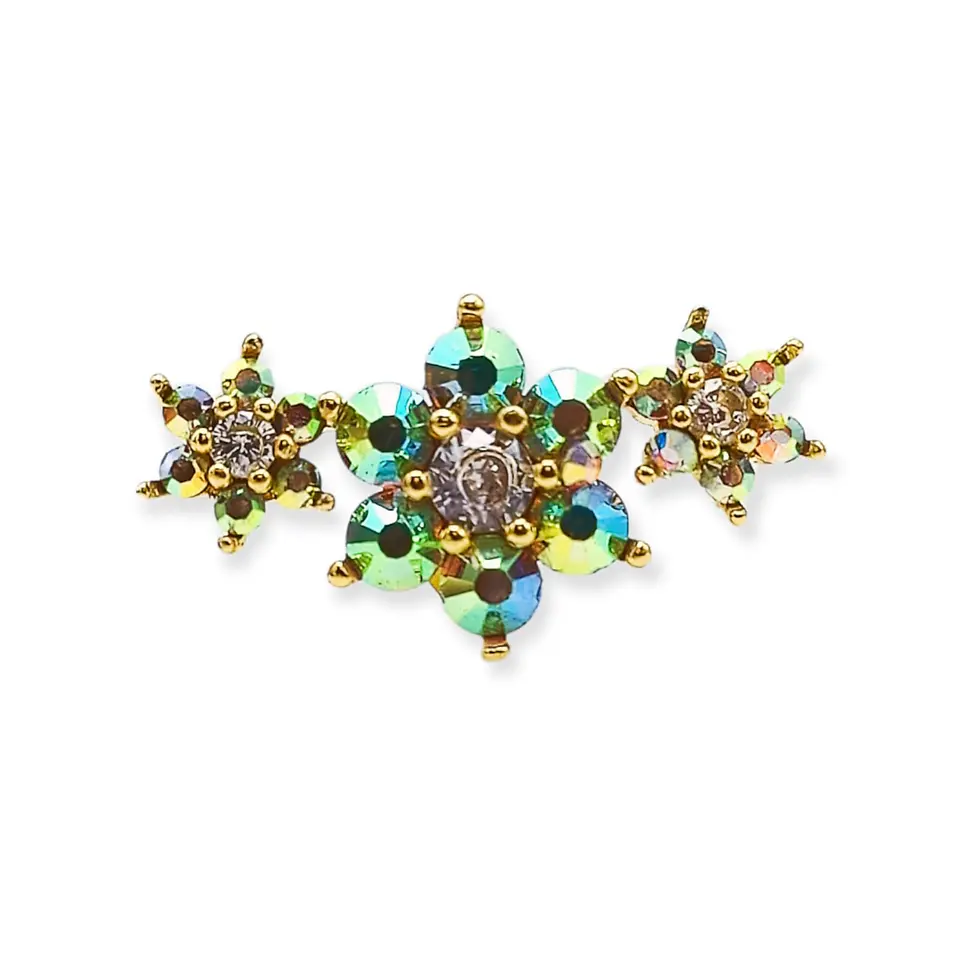 Piercing Labret modelo Elvira Plata S925 Trepador Chapado En Oro 18k  5