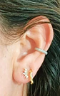 Aro Earcuff incrustaciones Pave Plata S925 Unidad - Miniatura 3