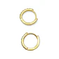 Argollas Pave 7mm Piercing Básico Plata Chapada Oro 18 Niñas - Miniatura 5