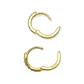 Argollas Pave 7mm Piercing Básico Plata Chapada Oro 18 Niñas - Miniatura 6