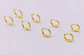 Pack Aros 4 Pares Argollas Piercing Básico Plata Chapada Oro - Miniatura 5