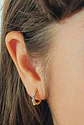 Argollas spotlight 9mm Plata 925 bañada en Oro 18k - Miniatura 5