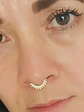 Piercing Septum Rising sun Plata fina ley S925 Chapada Oro - Miniatura 4