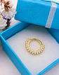 Piercing Septum Rising sun Plata fina ley S925 Chapada Oro - Miniatura 3