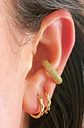 Argollas Huggies modelo Fairy 10mm Zirconias Plata 925 Chapada Oro 18k - Miniatura 9