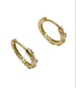 Argollas Huggies modelo Fairy 10mm Zirconias Plata 925 Chapada Oro 18k - Miniatura 4
