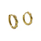 Argollas Huggies modelo Fairy 10mm Zirconias Plata 925 Chapada Oro 18k - Miniatura 1