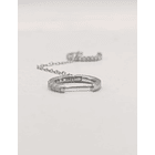 Aro Argolla Huggie con Cadena Earcuff Plata 925 Unidad 5