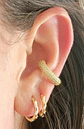 Aro Maxi Earcuff chunky Chapado En Oro 18k - Miniatura 5