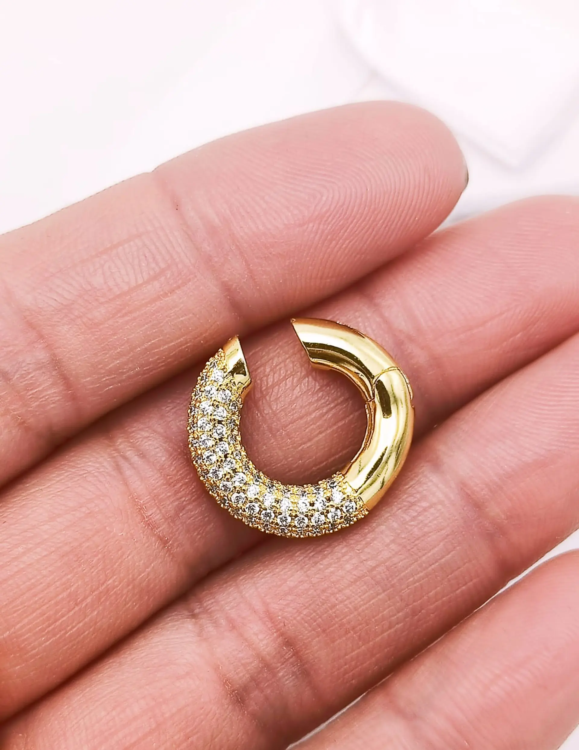 Aro Maxi Earcuff chunky Chapado En Oro 18k 4