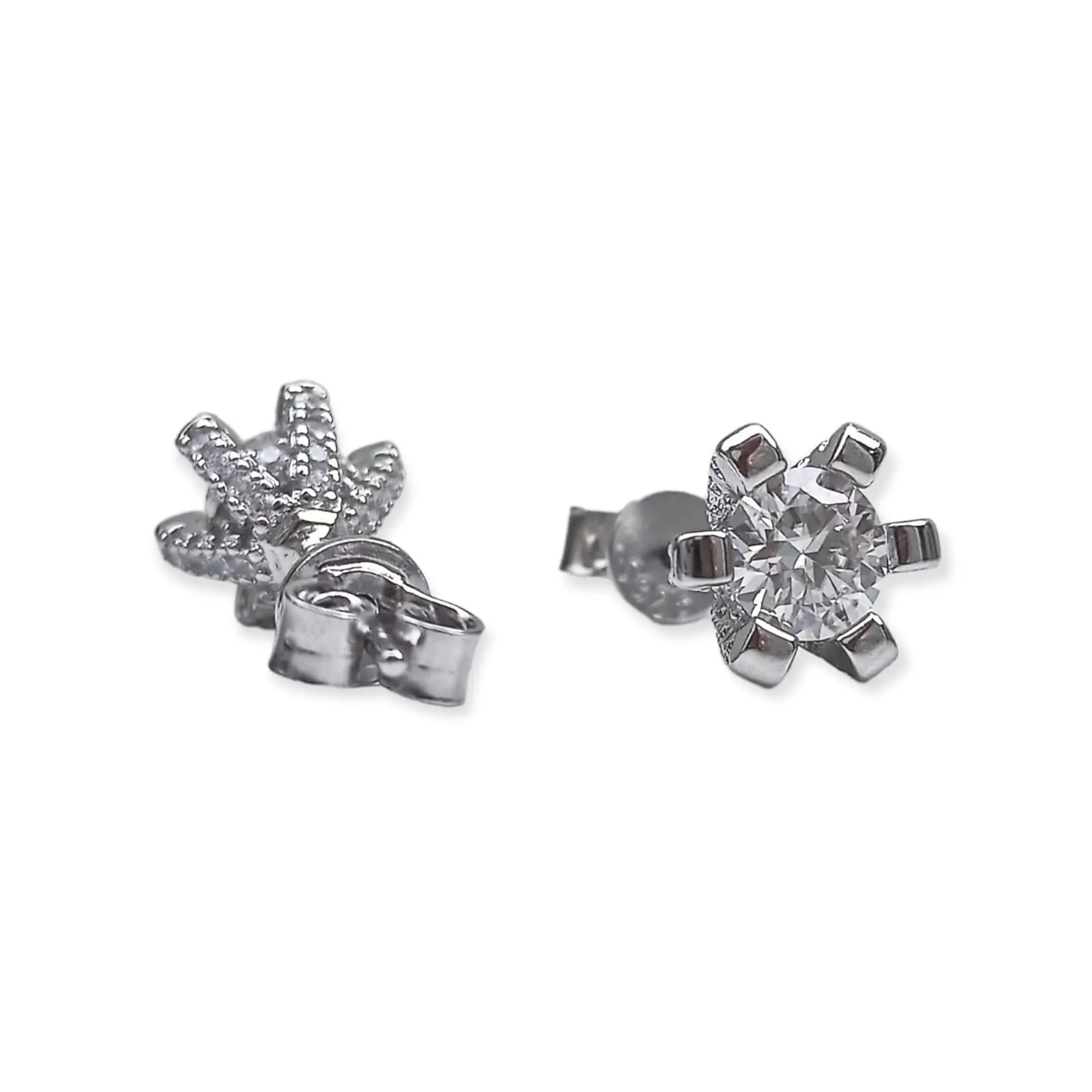 Aros Punto De Luz 5mm 0.5ct Plata 925 Moissanita  8