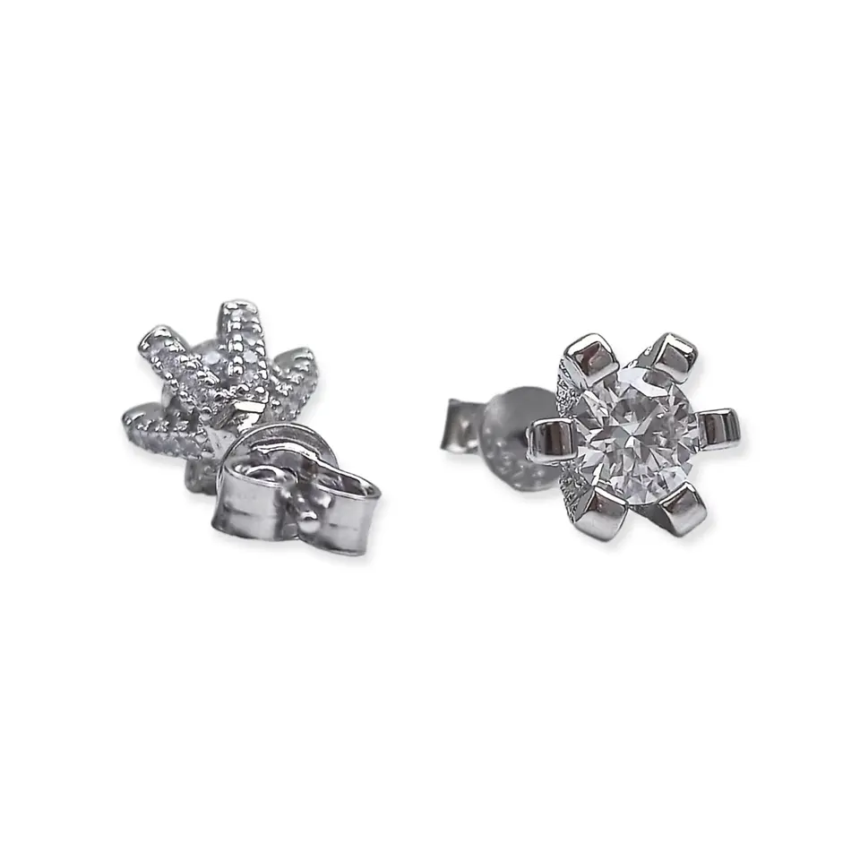 Aros Punto De Luz 5mm 0.5ct Plata 925 Moissanita  8