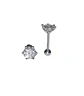 Aros Punto Luz 5mm Piercing Plata 925 Moissanita  - Miniatura 1