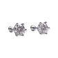 Aros Punto Luz 5mm Piercing Plata 925 Moissanita  - Miniatura 5