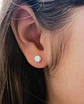 Aros Punto Luz 5mm Piercing Plata 925 Moissanita  - Miniatura 9