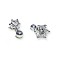 Aros Punto Luz 5mm Piercing Plata 925 Moissanita  - Miniatura 7