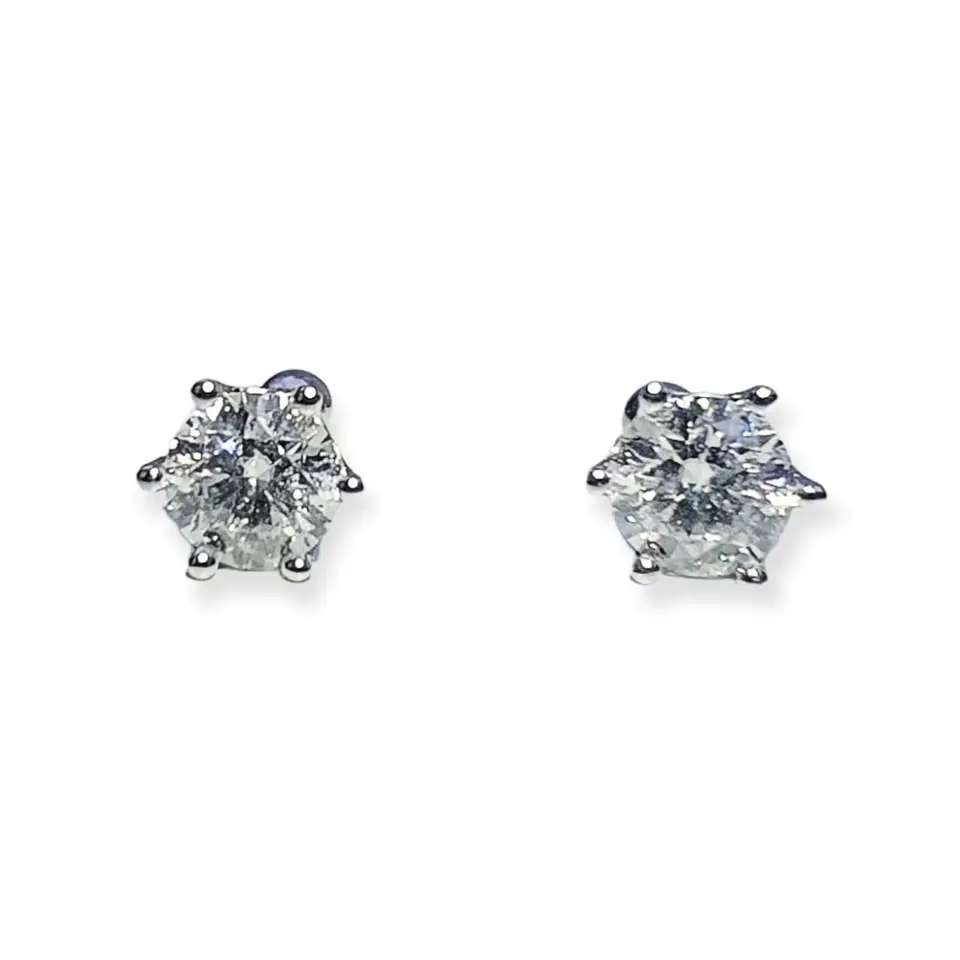 Aros Punto Luz 5mm Piercing Plata 925 Moissanita  8