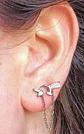 Cadena Piercing Puente Nasal 35mm Conectora Joya F136 Titanio - Miniatura 4