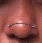 Cadena Piercing Puente Nasal 35mm Conectora Joya F136 Titanio - Miniatura 7