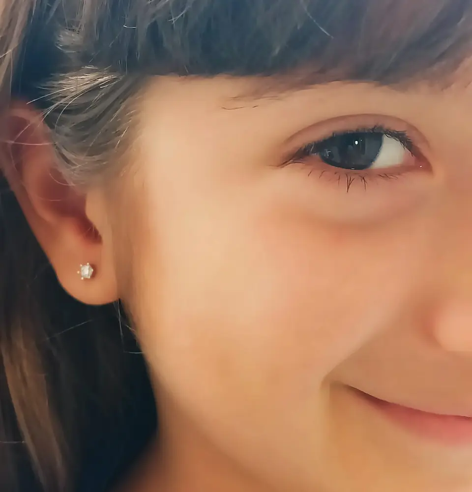 Aros Punto Luz 3mm Plata fina ley S925 Piedra Gema Moissanita 3