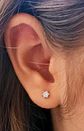 Aros Punto Luz 3mm Plata fina ley S925 Piedra Gema Moissanita - Miniatura 5