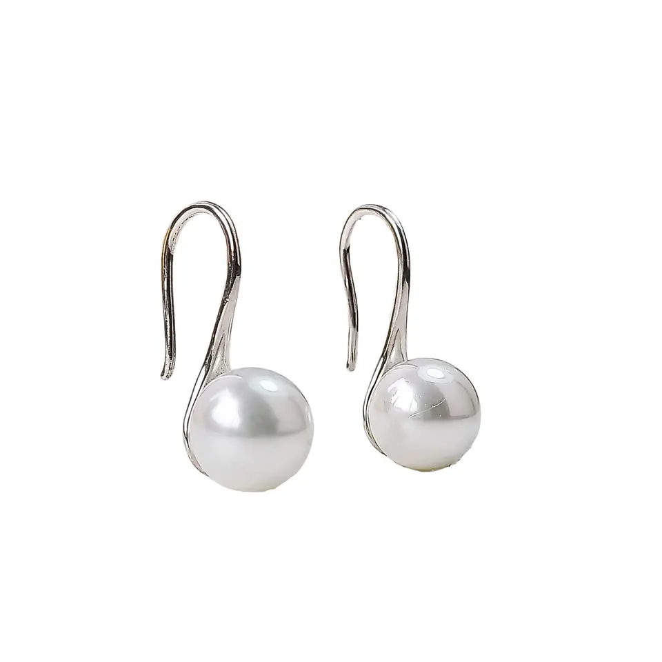 Aros aretes perlas de agua dulce colores plata 925 elegante bellos 10