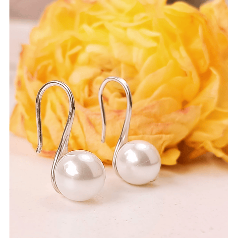 Aros aretes perlas de agua dulce colores plata 925 elegante bellos