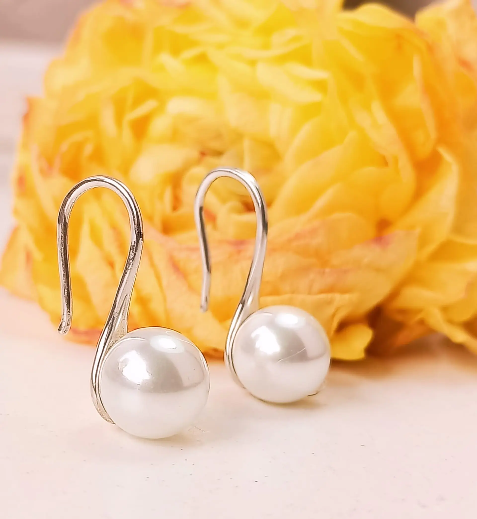 Aros aretes perlas de agua dulce colores plata 925 elegante bellos 11