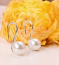 Aros aretes perlas de agua dulce colores plata 925 elegante bellos - Miniatura 11